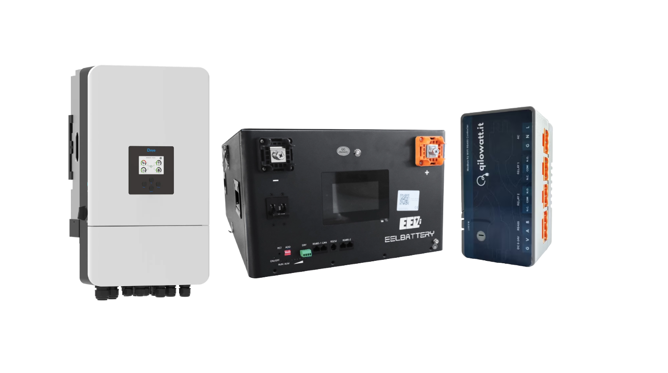 Täielik energiasalvestuse komplekt — Deye inverter, EEL V6 PRO aku, Qilowatt